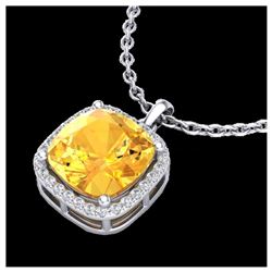 1 ctw VS/SI Oval Diamond Necklace 10K Yellow Gold