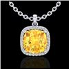 Image 2 : 1 ctw VS/SI Oval Diamond Necklace 10K Yellow Gold
