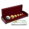 Image 1 : 2011 China 6-Coin Gold Panda & Lunar Premium Rabbit Set BU