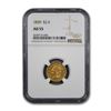 Image 1 : 1839 $2.50 Gold Classic Head Quarter Eagle AU-55 NGC
