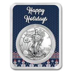 2019 1 oz Silver American Eagle - Happy Holidays (Snowmen)