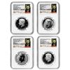 Image 1 : 2014 4-Coin 50th Anniv Kennedy 1/2 Dollar Set SP/PF-70 NGC