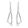 Image 1 : Sterling Silver Polished Dangle Triangular Earrings
