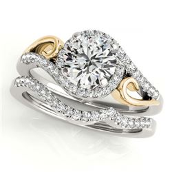 1.65 ctw VS/SI Princess Diamond 2pc Set 14K Yellow Gold
