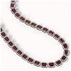 Image 2 : 58.59 ctw Ruby & Diamond Halo Necklace 10K Yellow Gold