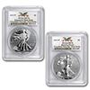 Image 1 : 2013 2-Coin Silver Eagle Set MS/PR-70 PCGS (FirstStrike®\, WP)