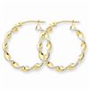 Image 1 : 14k Gold Polished 2.75 mm Fancy Twisted Hoop Earrings
