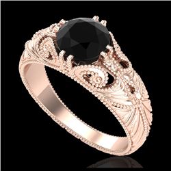 1.36 ctw Fancy Intense Blue Diamond Art Deco Necklace 18K Rose Gold