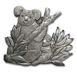 2016 Burkina Faso 1 oz Silver Koala Cut-Out