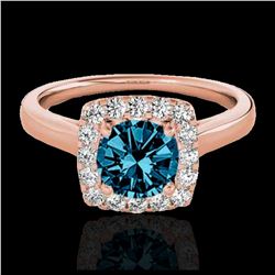 1.90 ctw H-SI/I Diamond Solitaire Halo Ring 10K Rose Gold