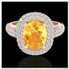 Image 1 : 1.40 ctw SI/I Fancy Intense Yellow Diamond Ring 10K Rose Gold