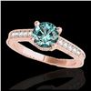 Image 1 : 1.51 ctw Intense Fancy Yellow Diamond Art Deco Ring 18K Rose Gold