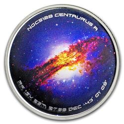 1 oz Silver Colorized Proof Spinner - NGC5128 Centaurus A