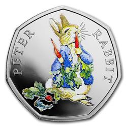 2018 Great Britain Silver 50p Beatrix Potter Proof (Peter Rabbit)