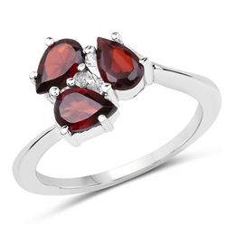 0.24 ctw Genuine Black Diamond .925 Sterling Silver Ring