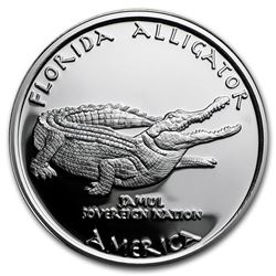 2016 1 oz Silver Proof State Dollars Florida Seminole