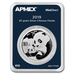 2019 China 30 gram Silver Panda (MintDirect® Single)