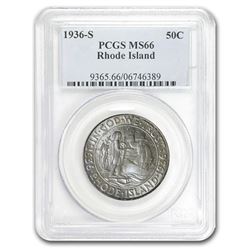 1936-S Rhode Island Half Dollar MS-66 PCGS