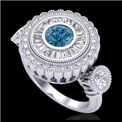 3 ctw VS Black Diamond Solitaire Halo Ring 10K Rose Gold