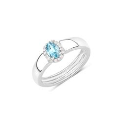 1.50 ctw Genuine Swiss Blue Topaz .925 Sterling Silver Ring