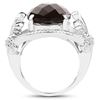 Image 2 : 10.10 ctw Genuine Garnet .925 Sterling Silver Ring