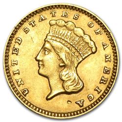 $1 Indian Head Gold Type 3 XF (Random Year)