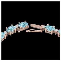 11.66 ctw Tanzanite & Diamond Earrings 14K Rose Gold