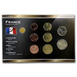 France 1 Cent-2 Euros Coin Set BU