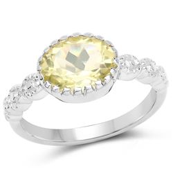 0.27 ctw Genuine White Diamond .925 Sterling Silver Ring