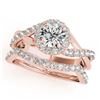 Image 1 : 1.06 ctw Intense Blue Diamond Ring 10K Rose Gold