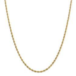 10k Yellow Gold 3 mm Semi-Solid Rope Chain - 16 in.