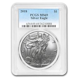 2018 Silver American Eagle MS-69 PCGS