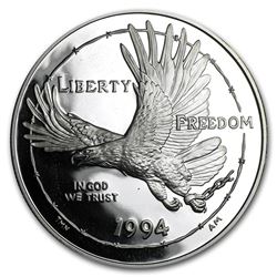 1994-P Prisoner of War $1 Silver Commem Proof (Capsule only)