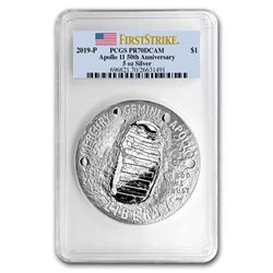 2019-P Apollo 11 50th Anniversary $1 5 oz Silver PR-70 PCGS (FS)