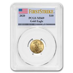 2020 1/4 oz Gold American Eagle MS-69 PCGS (FirstStrike®)
