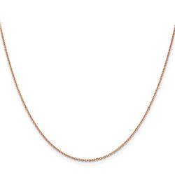 14k Rose Gold 1.4 mm Diamond-cut Cable Chain Necklace - 16 in.