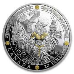 2019 Canada 1 oz Silver $20 Norse Gods: Frigg Proof