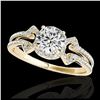 Image 1 : 1.55 ctw Intense Blue Diamond Necklace 10K Rose Gold