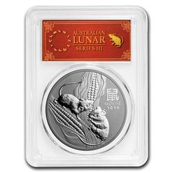 2020 Australia 1 oz Silver Lunar Mouse MS-70 PCGS (FD\, Red Label)