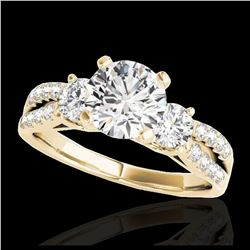 2.01 ctw H-SI/I Diamond Solitaire Halo Ring 10K White Gold