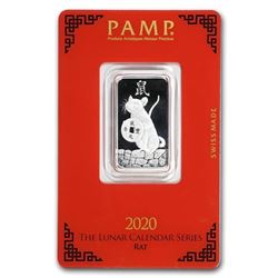 10 gram Silver Bar - PAMP Suisse (Year of the Rat)