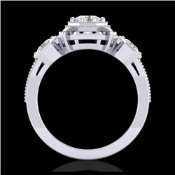 14.16 ctw Sapphire & Diamond Earrings 14K White Gold