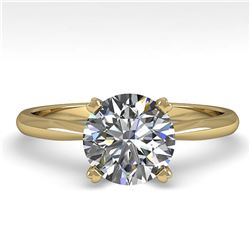 4.65 ctw Aquamarine & Diamond Ring 10K Yellow Gold