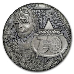 2017 TUV 1 oz Ag Star Trek: Next Generation LT Commander Worf Prf