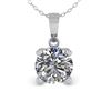 Image 2 : 1 ctw VS/SI Cushion Cut Diamond Necklace 18K Rose Gold