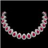 Image 1 : 9.74 ctw Sapphire & Diamond Earrings 14K Rose Gold