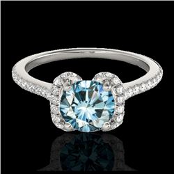 1.50 ctw VS Black Diamond Solitaire Ring 10K White Gold