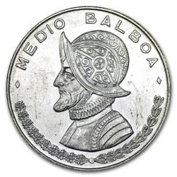 1961 Panama Silver 1/2 Balboa BU