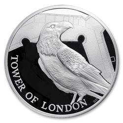 2019 Great Britain £10 5 oz Silver Proof Legend of the Ravens