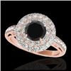 Image 1 : 1.36 ctw VS Black Diamond Solitaire Ring 10K White Gold